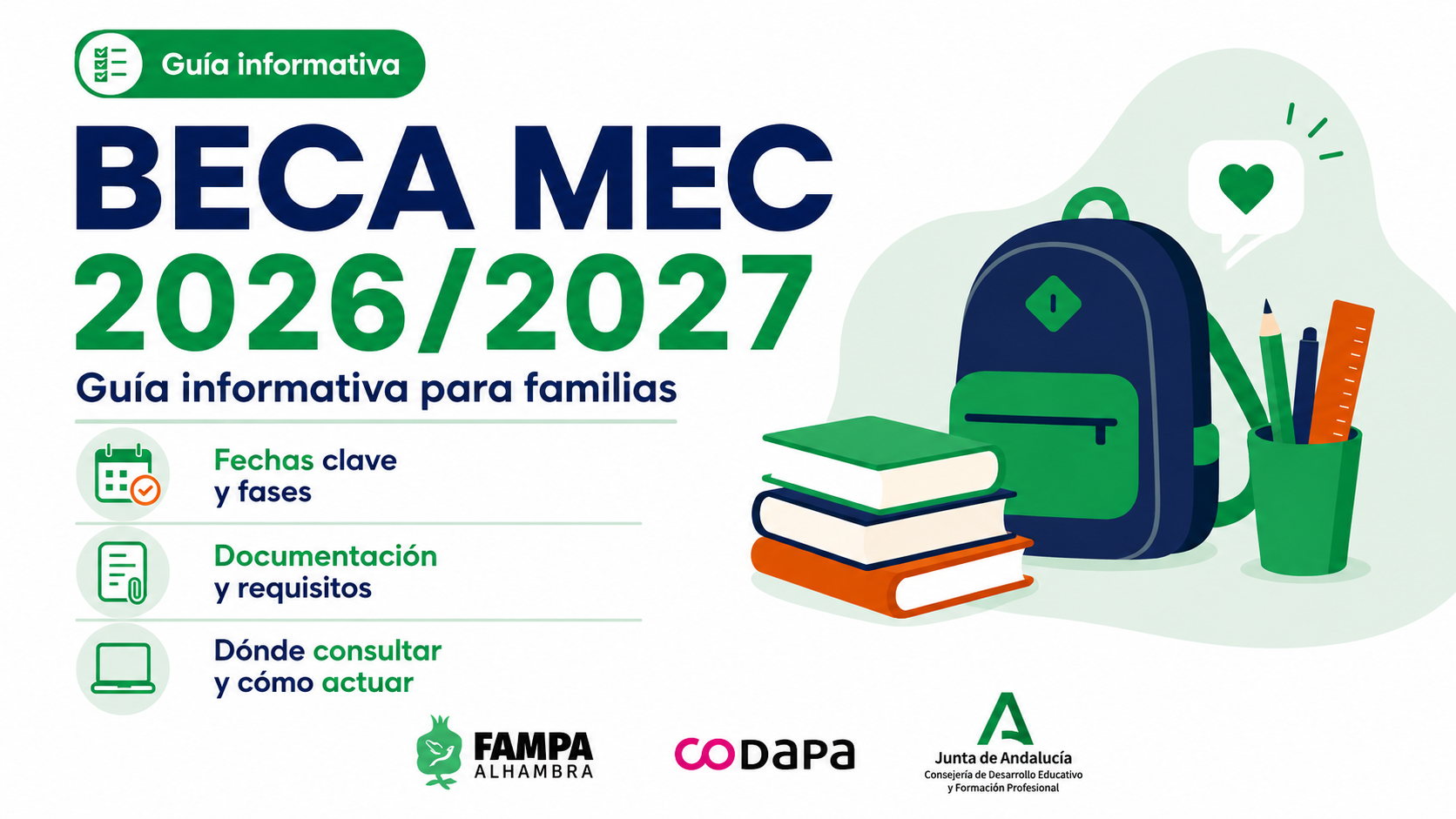Becas MEC 2026/2027 - Guía informativa para las familias